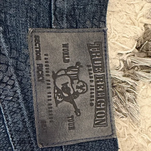 True Religion Men’s Snakeskin Indigo Jeans